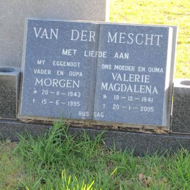 MESCHT Morgen, van der 1943-1995 &amp; Valerie Magdalena 1941-2005