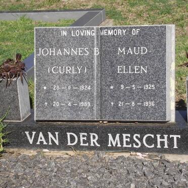 MESCHT Johannes B., van der 1924-1989 &amp; Maud Ellen 1925-1996