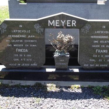 MEYER Frans 1909-1992 &amp; Frieda 1916-1978