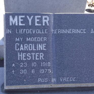 MEYER Caroline Hester 1918-1979