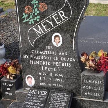 MEYER Hendrik Petrus 1966-1992 :: MEYER Henry James Gordon 1965-2002