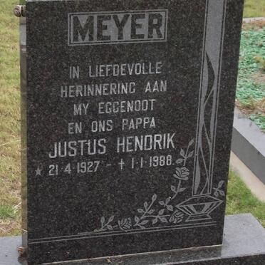 MEYER Justus Hendrik 1927-1988 &amp; Helena Maria COETZEE 1925-1974