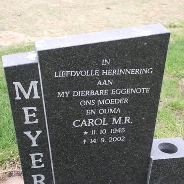 MEYER Carol M. Rose 1945-2002