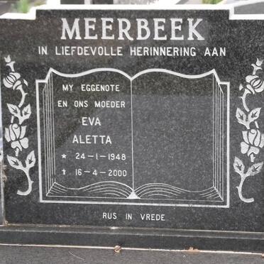 MEERBEEK Eva Aletta 1948-2000