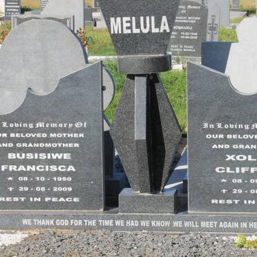 MELULA Xolile Clifford 1946-2009 &amp; Busisiwe Francisca 1950-2009
