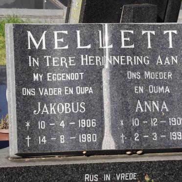 MELLETT Jakobus 1906-1980 &amp; Anna 1909-1994