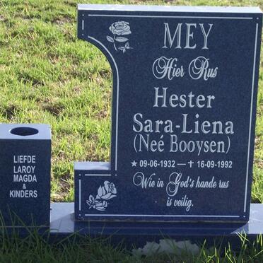 MEY Hester Sara-Liena nee BOOYSEN 1932-1992