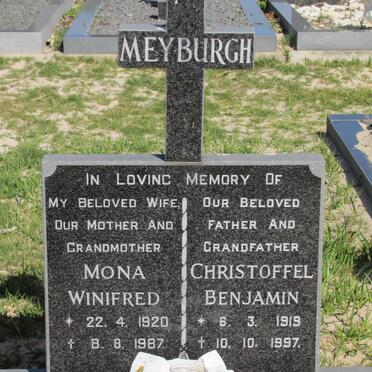 MEYBURGH Christoffel Benjamin 1919-1997 &amp; Mona Winifred 1920-1987