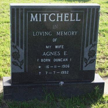 MITCHELL Agnes E. nee DUNCAN 1906-1992