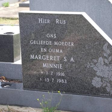 MINNIE Margeret S.A. 1916-1983