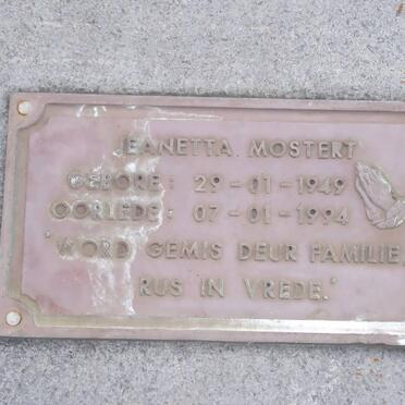 MOSTERT Jeanetta 1949-1994