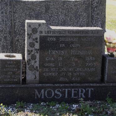MOSTERT Ernest Hendrik 1888-1965