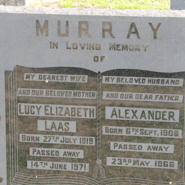 MURRAY Alexander 1908-1966 &amp; Lucy Elizabeth Laas 1919-1971