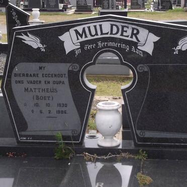 MULDER Mattheus 1930-1986