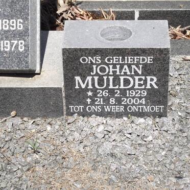 MULDER Johan 1929-2004