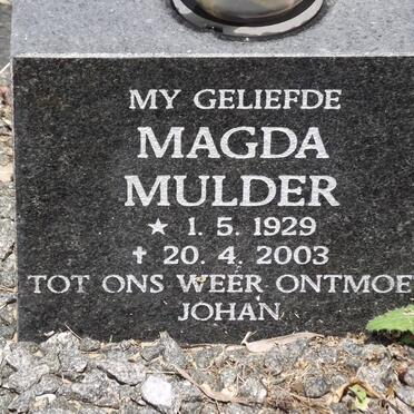 MULDER Magda 1929-2003