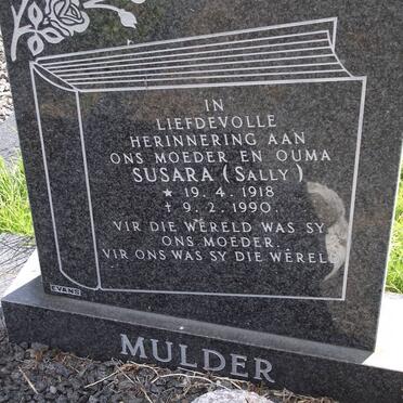 MULDER Susara 1918-1990