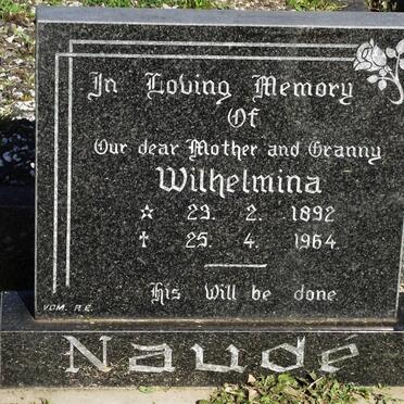 NAUDE Wilhelmina 1892-1964