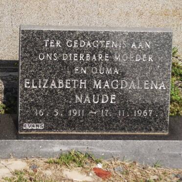 NAUDE Elizabeth Magdalena 1911-1967