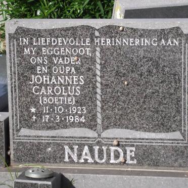 NAUDE Johannes Carolus 1923-1984