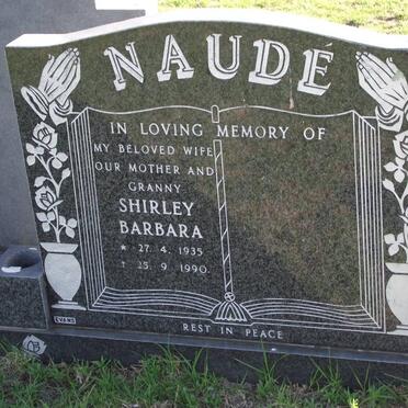 NAUDE Shirley Barbara 1935-1990