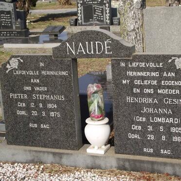NAUDE Pieter Stephanus 1904-1975 &amp; Hendrika Gesina Johanna LOMBARD 1905-1968