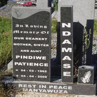 NDAMASE Pindiwe Patience 1962-2009