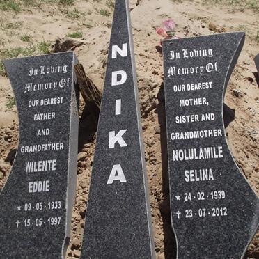 NDIKA Wilente Eddie 1933-1997 &amp; Nolulamile Selina 1939-2012