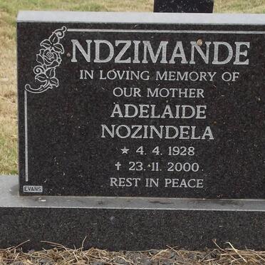 NDZIMANDE Adelaide Nozindela 1928-2000