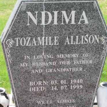 NDIMA Tozamile Allison 1940-1999