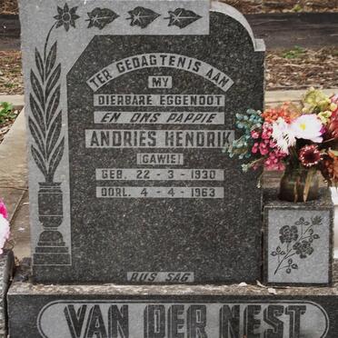 NEST Andries Hendrik, van der 1930-1963