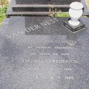 NEST Thomas Frederick, van der 1914-1985