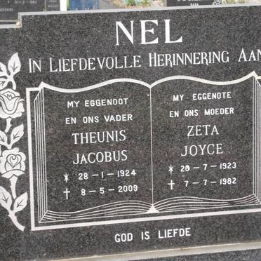 NEL Theunis Jacobus 1924-2009 &amp; Zeta Joyce 1923-1982