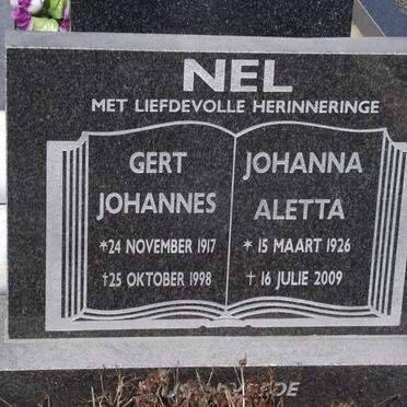 NEL Gert Johannes 1917-1998 &amp; Johanna Aletta 1926-2009