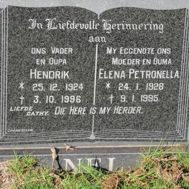 NEL Hendrik 1924-1996 &amp; Elena Petronella 1928-1995