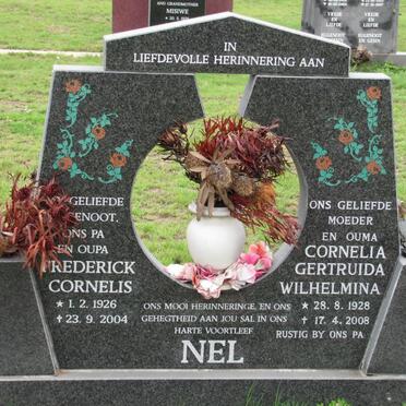 NEL Frederick Cornelis 1926-2004 &amp; Cornelia Gertruida Wilhelmina 1928-2008