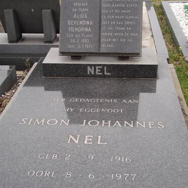 NEL Alida Berendina Hendrina nee DU PLOOY 1893-1971 :: NEL Simon Johannes 1916-1977