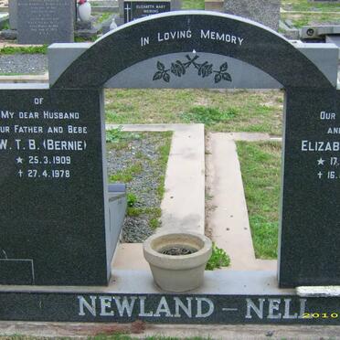 NELL W.T.B. 1909-1978 &amp; Elizabeth Ann NEWLAND 1882-1962