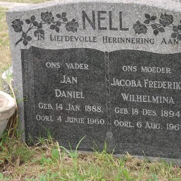 NELL Jan Daniel 1888-1960 &amp; Jacoba Frederika Wilhelmina 1894-1961