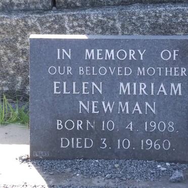NEWMAN Ellen Miriam 1908-1960