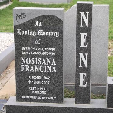 NENE Nosisana Francina 1942-2007