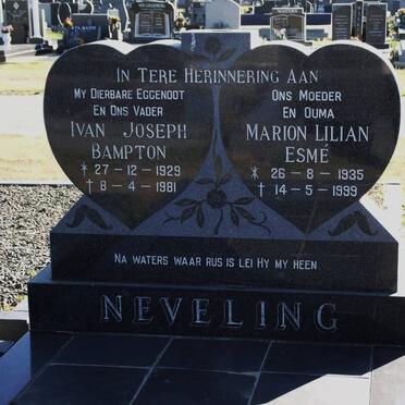 NEVELING Ivan Joseph Bampton 1929-1981 :: ESTMENT Marion Lillian Esmé formerly NEVELING 1935-1999