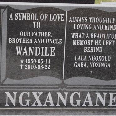 NGXANGANE Wandile 1950-2010