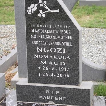 NGOZI Nomakula Maud 1917-2006
