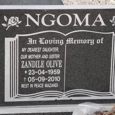 NGOMA Zandile Olive 1959-2010