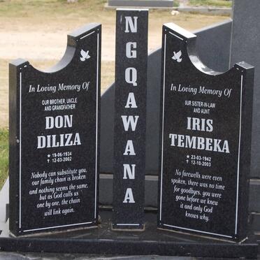 NGQAWANA Don Diliza 1934-2002 &amp; Iris Tembeka 1942-2003
