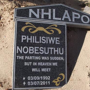 NHLAPO Philisiwe Nobesuthun1992-2011