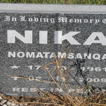 NIKA Nomatamsanqa 1961-2009