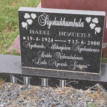 NIKA Mabel Nozukile 1924-2000