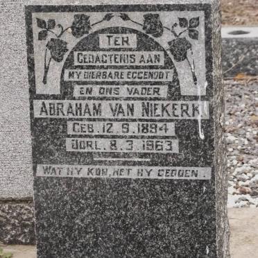 NIEKERK Abraham, van 1894-1963